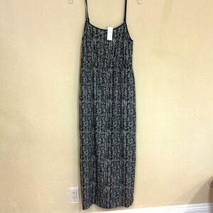 LOFT Black and White Maxi Dress